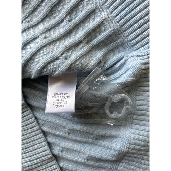Croft & Barrow Light Blue Cable Knit Sweater Womens Size Small - Picture 4 of 6